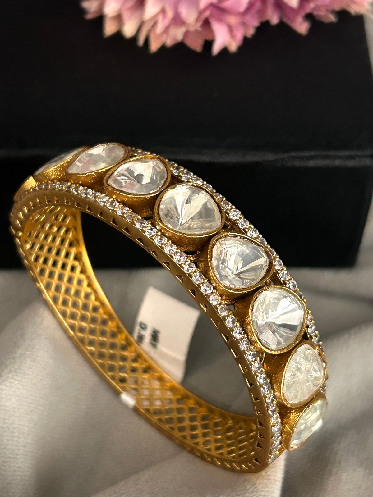 Classic Kundan CZ Openable Bracelet